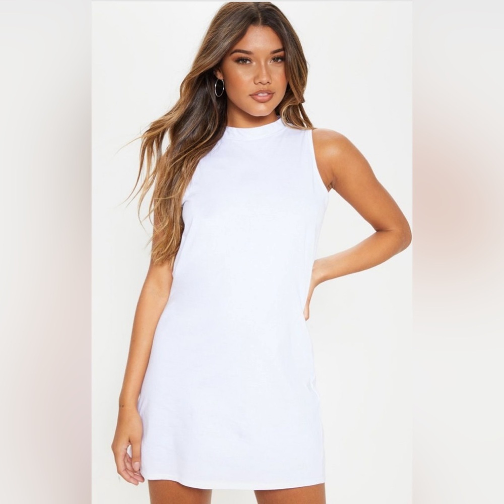 Pretty Little Thing Oversized White T shirt Dress